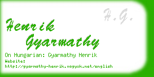 henrik gyarmathy business card